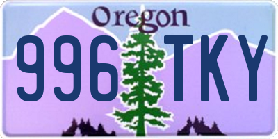 OR license plate 996TKY