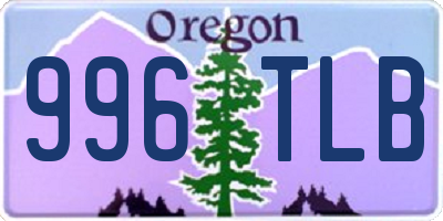 OR license plate 996TLB