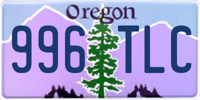 OR license plate 996TLC