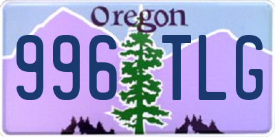 OR license plate 996TLG