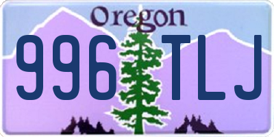 OR license plate 996TLJ