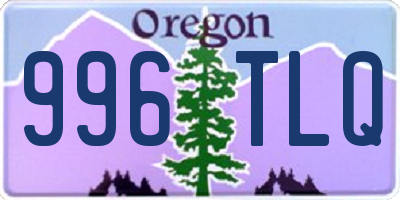 OR license plate 996TLQ