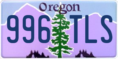 OR license plate 996TLS