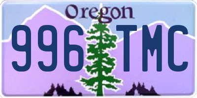 OR license plate 996TMC