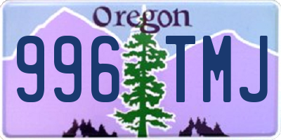 OR license plate 996TMJ