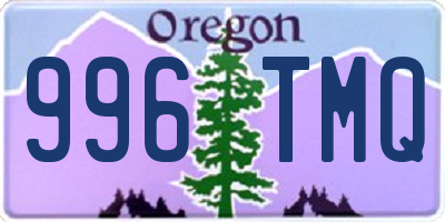 OR license plate 996TMQ