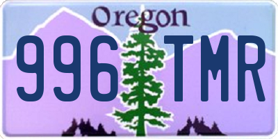 OR license plate 996TMR