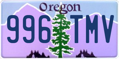 OR license plate 996TMV