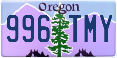 OR license plate 996TMY
