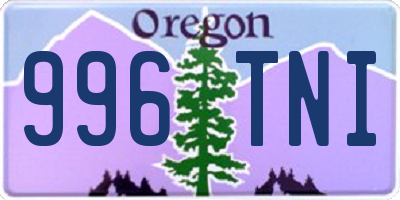 OR license plate 996TNI
