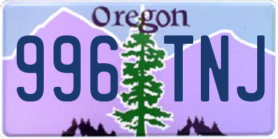 OR license plate 996TNJ