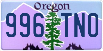 OR license plate 996TNO