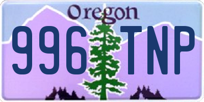 OR license plate 996TNP