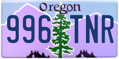 OR license plate 996TNR