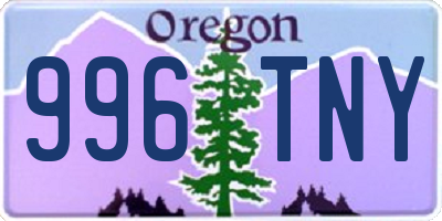 OR license plate 996TNY
