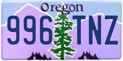 OR license plate 996TNZ