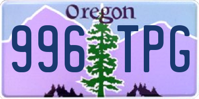 OR license plate 996TPG