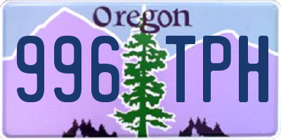 OR license plate 996TPH