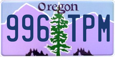 OR license plate 996TPM