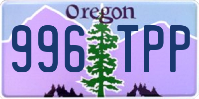 OR license plate 996TPP
