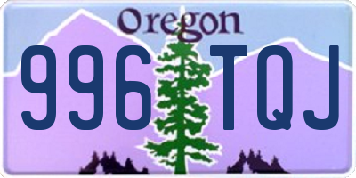 OR license plate 996TQJ