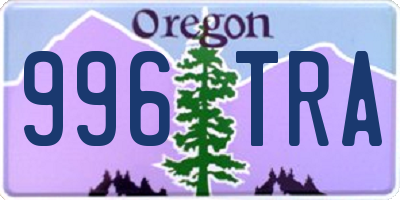 OR license plate 996TRA