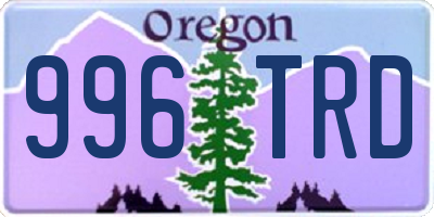 OR license plate 996TRD