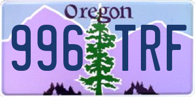 OR license plate 996TRF