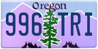 OR license plate 996TRI