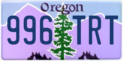 OR license plate 996TRT