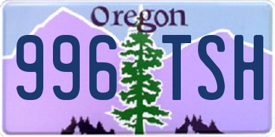 OR license plate 996TSH