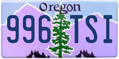 OR license plate 996TSI