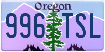 OR license plate 996TSL