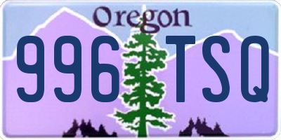 OR license plate 996TSQ