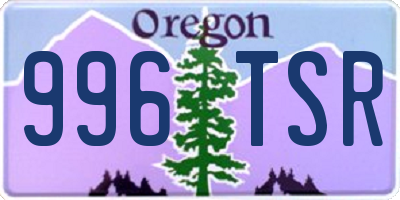 OR license plate 996TSR