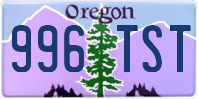 OR license plate 996TST