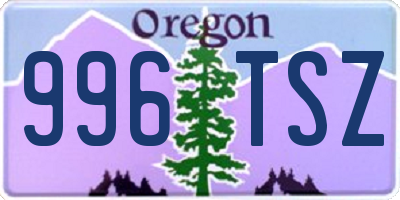 OR license plate 996TSZ