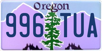 OR license plate 996TUA