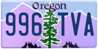 OR license plate 996TVA