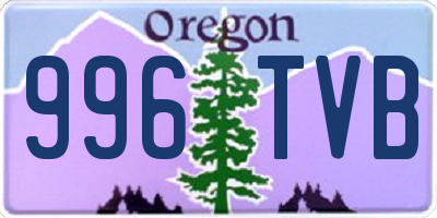 OR license plate 996TVB