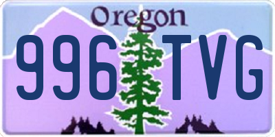 OR license plate 996TVG