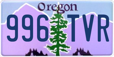 OR license plate 996TVR