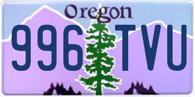 OR license plate 996TVU