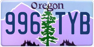 OR license plate 996TYB