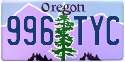 OR license plate 996TYC