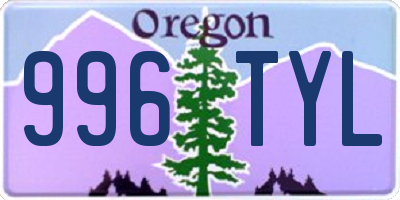 OR license plate 996TYL
