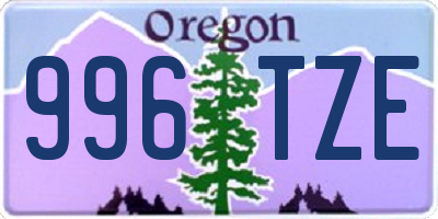 OR license plate 996TZE