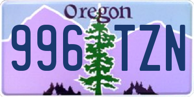 OR license plate 996TZN