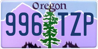 OR license plate 996TZP