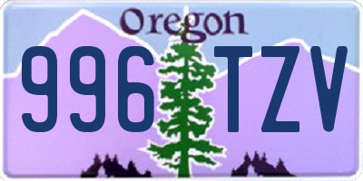 OR license plate 996TZV